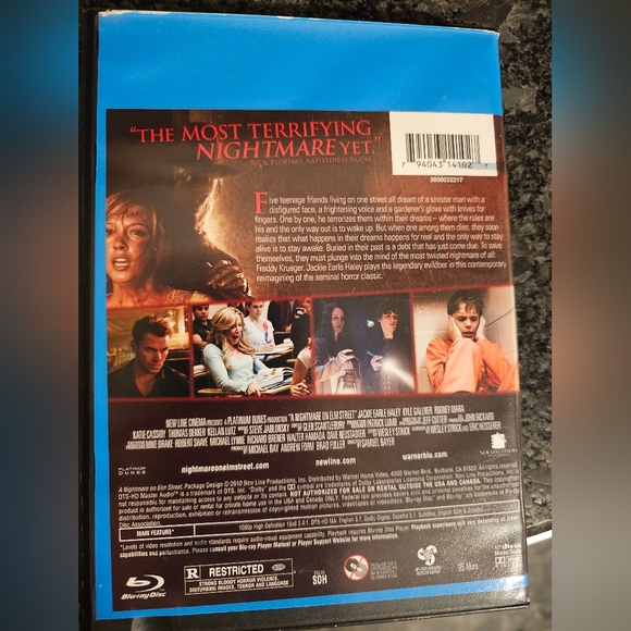 A Nightmare on Elm Street Blu-ray Blockbuster Rental 2010 Horror Classic Scary - Picture 4 of 4